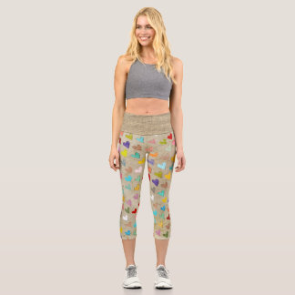 Hearts Capri Leggings