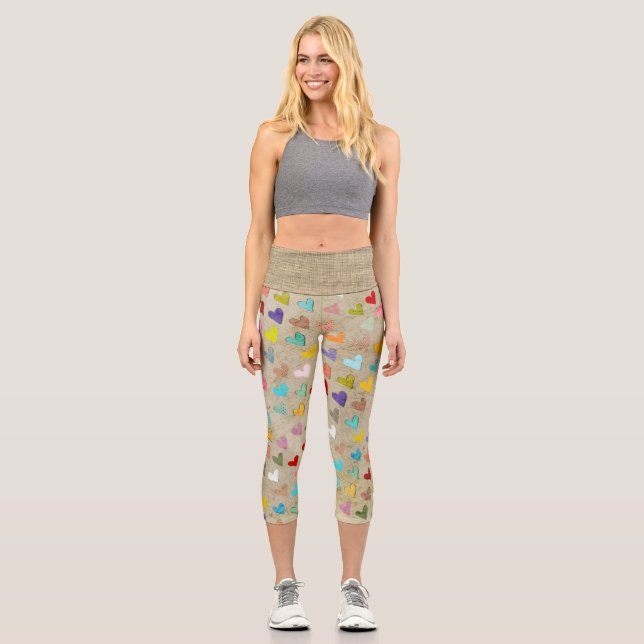 Hearts Capri Leggings (Vorderseite)