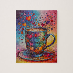 Hearts Coffee Tasse Puzzle