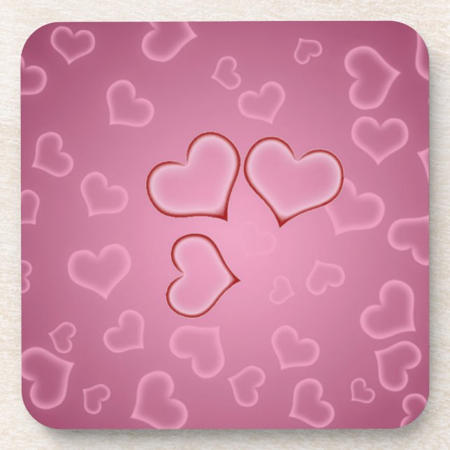 Hearts Cork Untersetzer (Vorderseite)