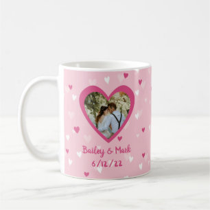 Hearts Couple Custom Foto Valentine Wedding Coffe Kaffeetasse