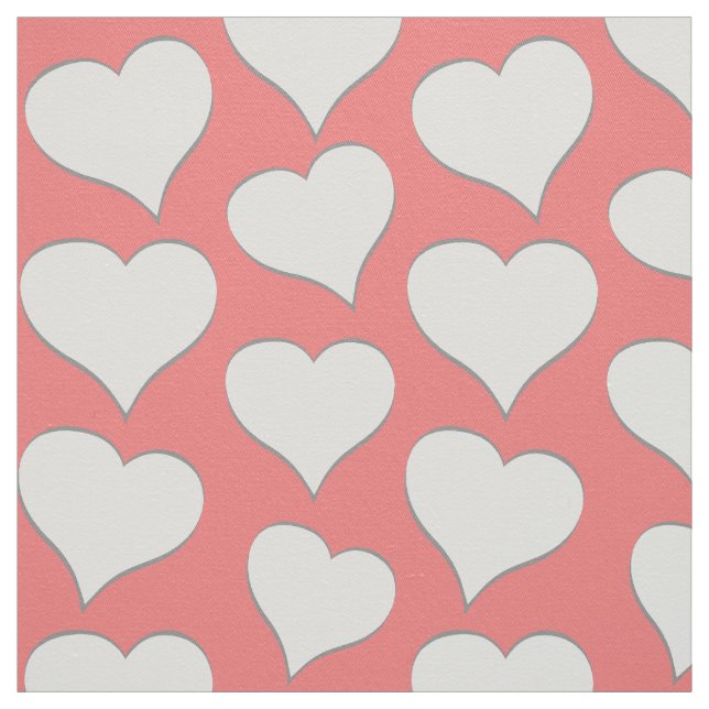 Hearts Fabric Pink Liebe Valentine Stoffe (Muster)
