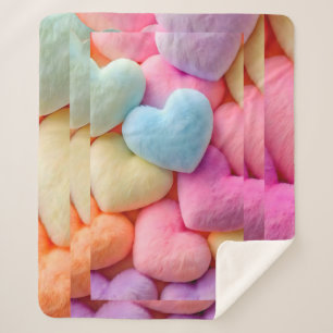 Hearts Fleece Blanket Sherpadecke