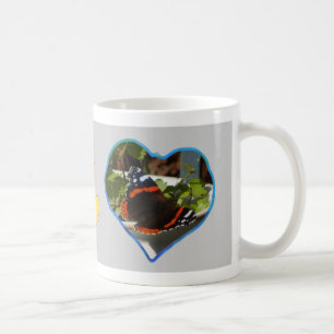 Hearts Foto Kaffee Tasse Grau