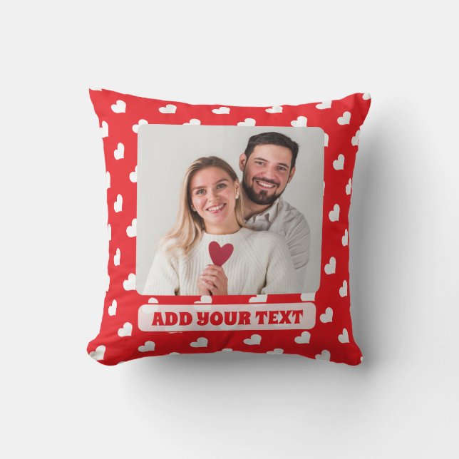 Hearts Frohen Valentinstag Modernes Liebesmuster Kissen (Vorderseite)