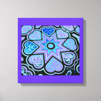 'Hearts Full of Love' Paneel-Druck (Brights) (Blau Leinwanddruck