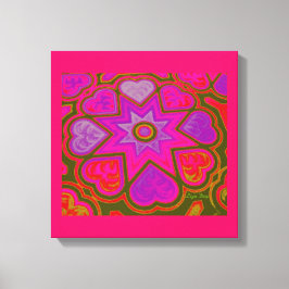 'Hearts Full of Love' Paneel-Druck (Helle Farben) Leinwanddruck