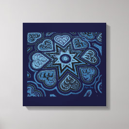 'Hearts Full of Love'-Paneel-Druck (Rustics) (Blau Leinwanddruck
