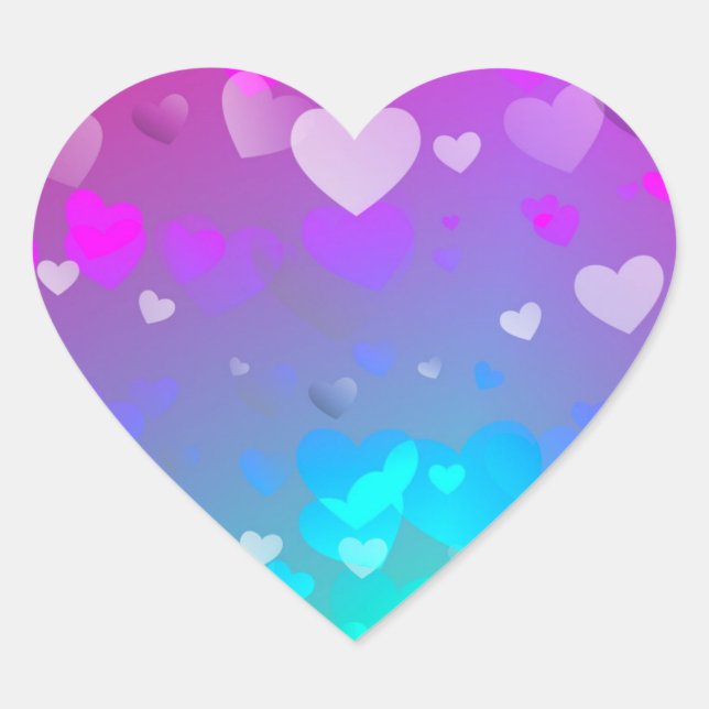 HEARTS FUNKY Herz-Aufkleber (Vorderseite)