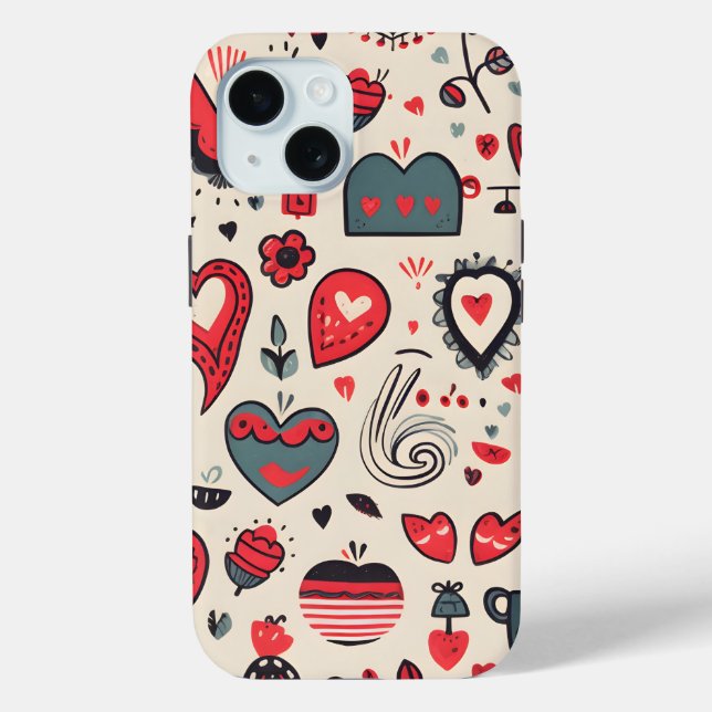 Hearts Galore Case-Mate iPhone Hülle (Rückseite)