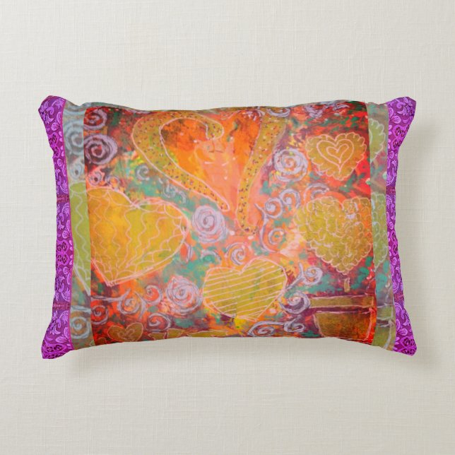 Hearts gemischt dekokissen (Vorderseite)