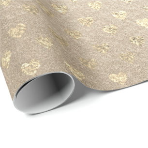 Hearts Gold Foxier Pearly Titanium Ivory Glitzer Geschenkpapier