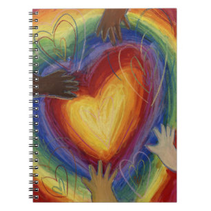 Hearts & Hands Liebe Diversity Art Notebook Journa Notizblock
