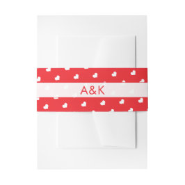 Hearts Happy Valentine’s Day Modern Love Pattern Einladungsbanderole