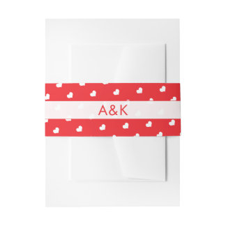 Hearts Happy Valentine’s Day Modern Love Pattern Einladungsbanderole