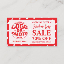 Hearts Happy Valentine’s Day Modern Love Pattern Rabattkarte