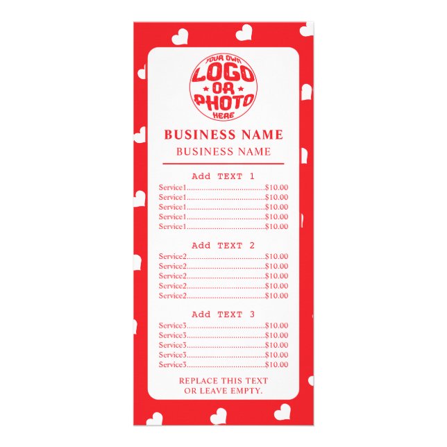 Hearts Happy Valentine’s Day Modern Love Pattern Werbekarte (Vorne)