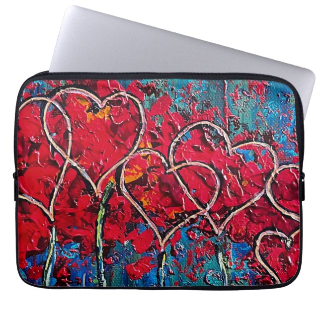 Hearts Lap Top Bag Laptopschutzhülle (Vorderseite)