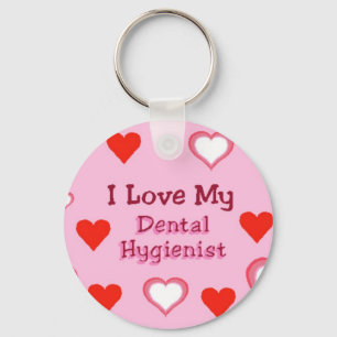 Hearts: Love my Dental Hygienist Schlüsselanhänger