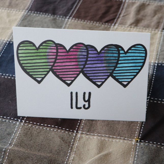 Hearts lovers cute retro valentine's day           karte (Von Creator hochgeladen)