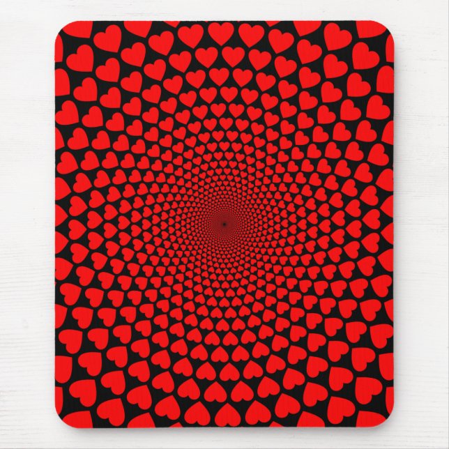 Hearts Mandala Design Mousepad (Vorne)