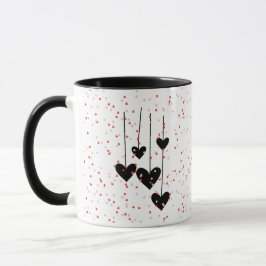 Hearts Modern Art Design Tasse