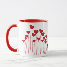Hearts Modern Art Design Tasse