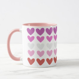 Hearts Modern Art Design Tasse