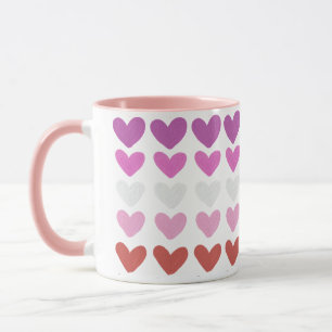 Hearts Modern Art Design Tasse