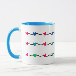 Hearts Modern Art Design Tasse