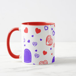 Hearts Modern Art Design Tasse