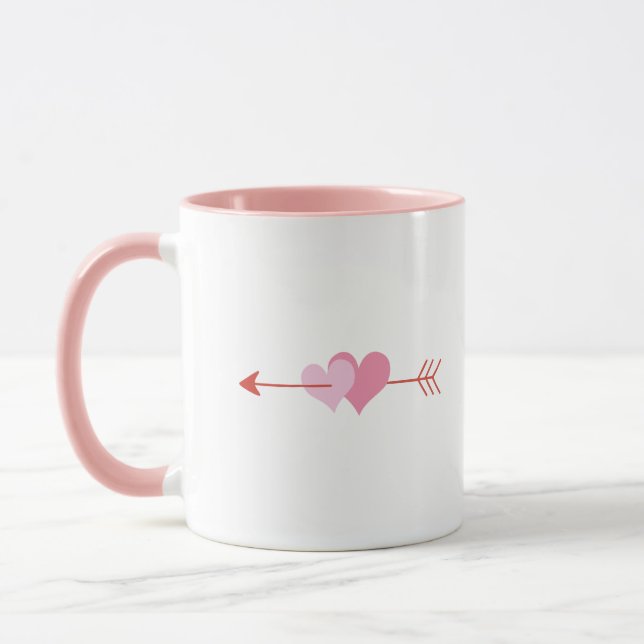 Hearts Modern Art Design Tasse (Links)