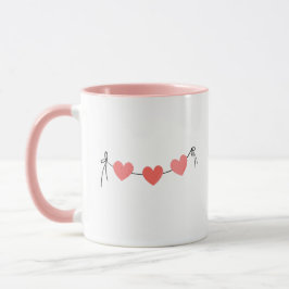 Hearts Modern Art Design Tasse