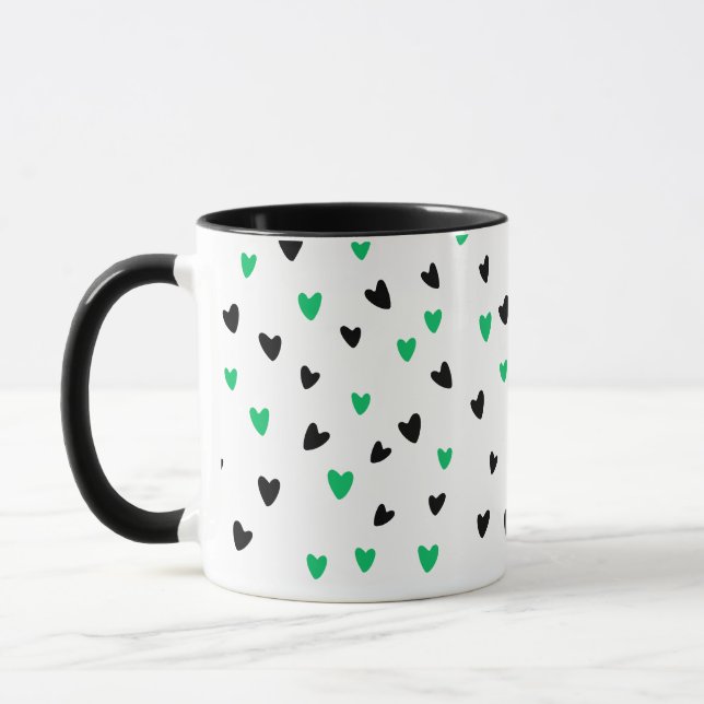 Hearts Moderne Kunst Tasse (Links)