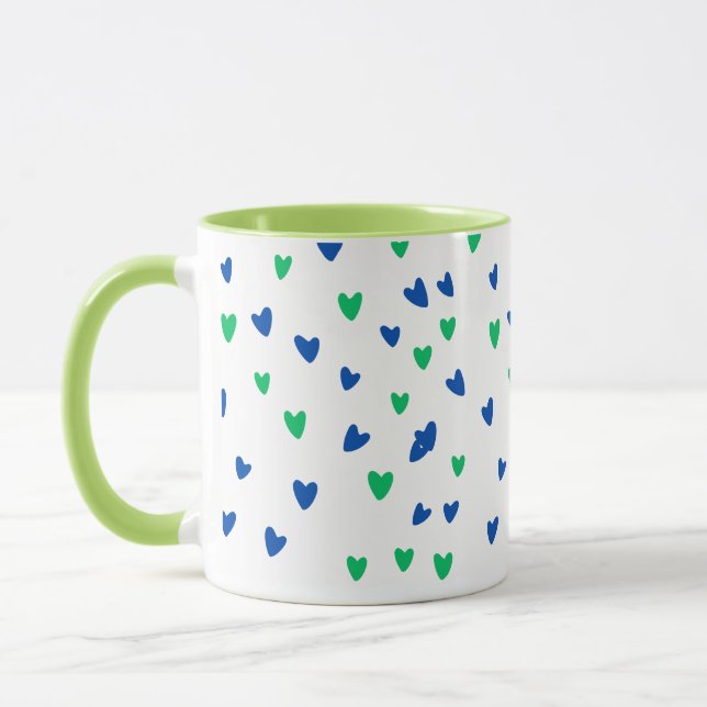 Hearts Moderne Kunst Tasse (Links)