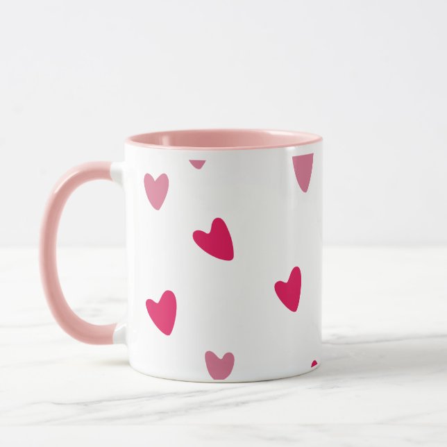 Hearts Moderne Kunst Tasse (Links)