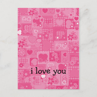 Hearts Mosaic Postkarte