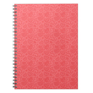 Hearts Notebook - Red Notizblock