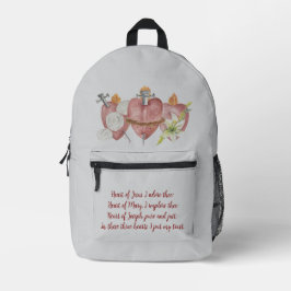 Hearts of the Holy Family Bedruckter Rucksack