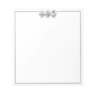 Hearts of the Holy Family Border JMJ Notepad Notizblock