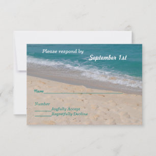Hearts on the Beach Hochzeits-Einladung RSVP Einladung