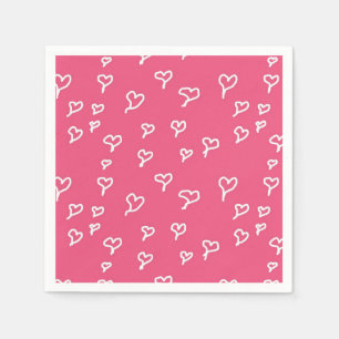 Hearts Paper Napkins Serviette