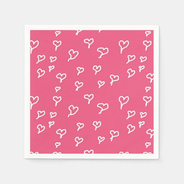 Hearts Paper Napkins Serviette (Vorderseite)