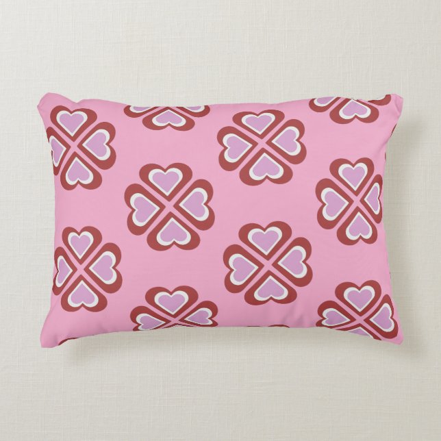 Hearts pattern dekokissen (Vorderseite)