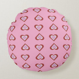 Hearts pattern rundes kissen