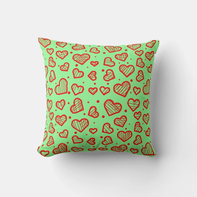 Hearts Pattern - Valentine's Day Inspired Kissen (Vorderseite)
