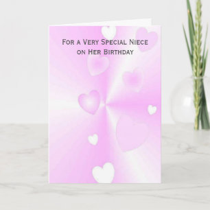 Hearts Personalisiert Niece Birthday Karte