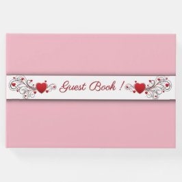 Hearts Pink Gästebuch
