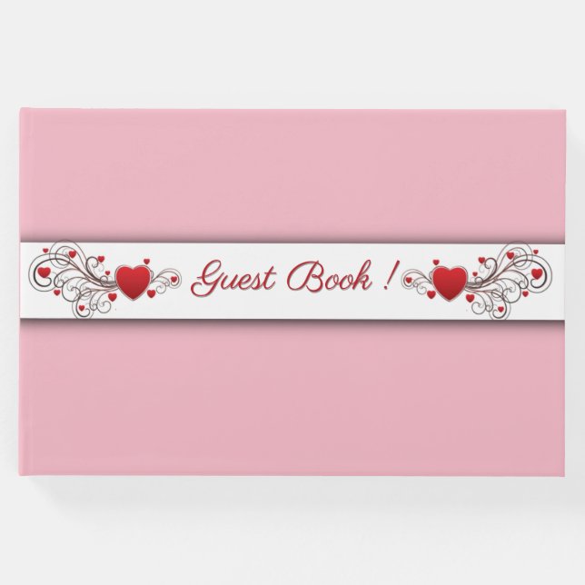 Hearts Pink Gästebuch (Vorderseite)