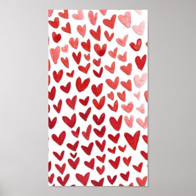 hearts poster red and white  (Vorne)